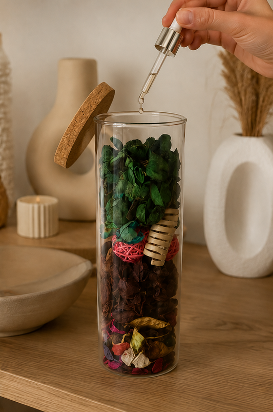 Pot Pourri en Bocale Verre Flûte – vue 2 du produit | ODECO