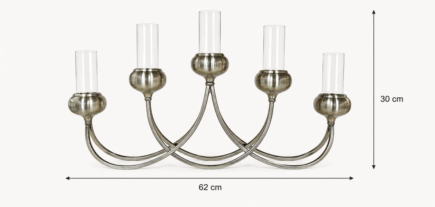 Chandelier en Bronze 5 branches – vue 5 du produit | ODECO