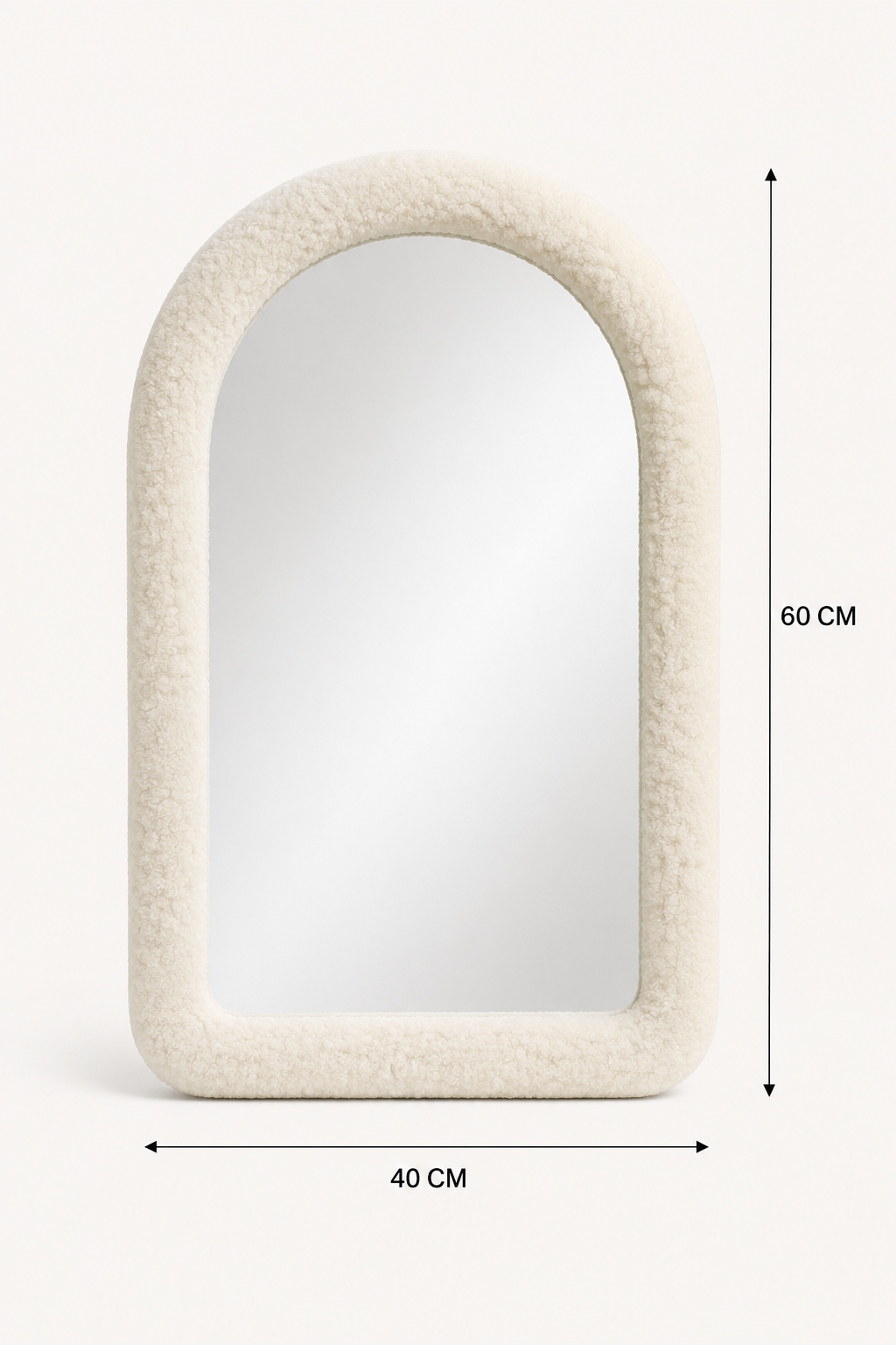 Miroir Fluffy Arc Blanc – vue 4 du produit | ODECO