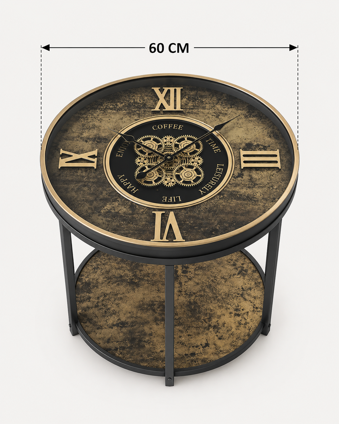 Table Horloge Vintage Grande – vue 4 du produit | ODECO