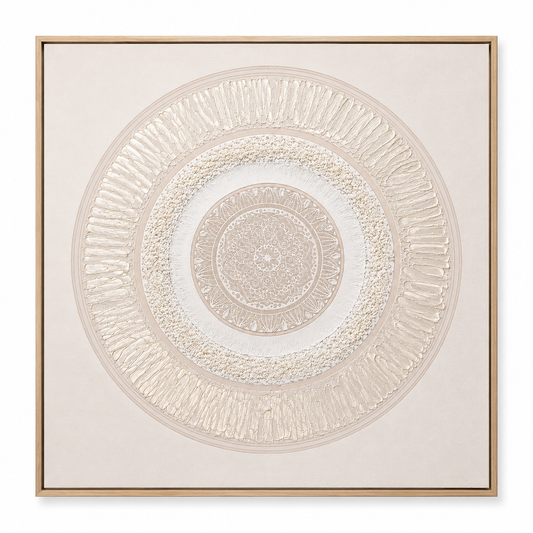 Tableau en relief Mandala — 80 × 80 cm – vue 2 du produit | ODECO