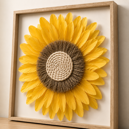 Tableau décoratif tournesol — 40 × 40 cm – vue 2 du produit | ODECO