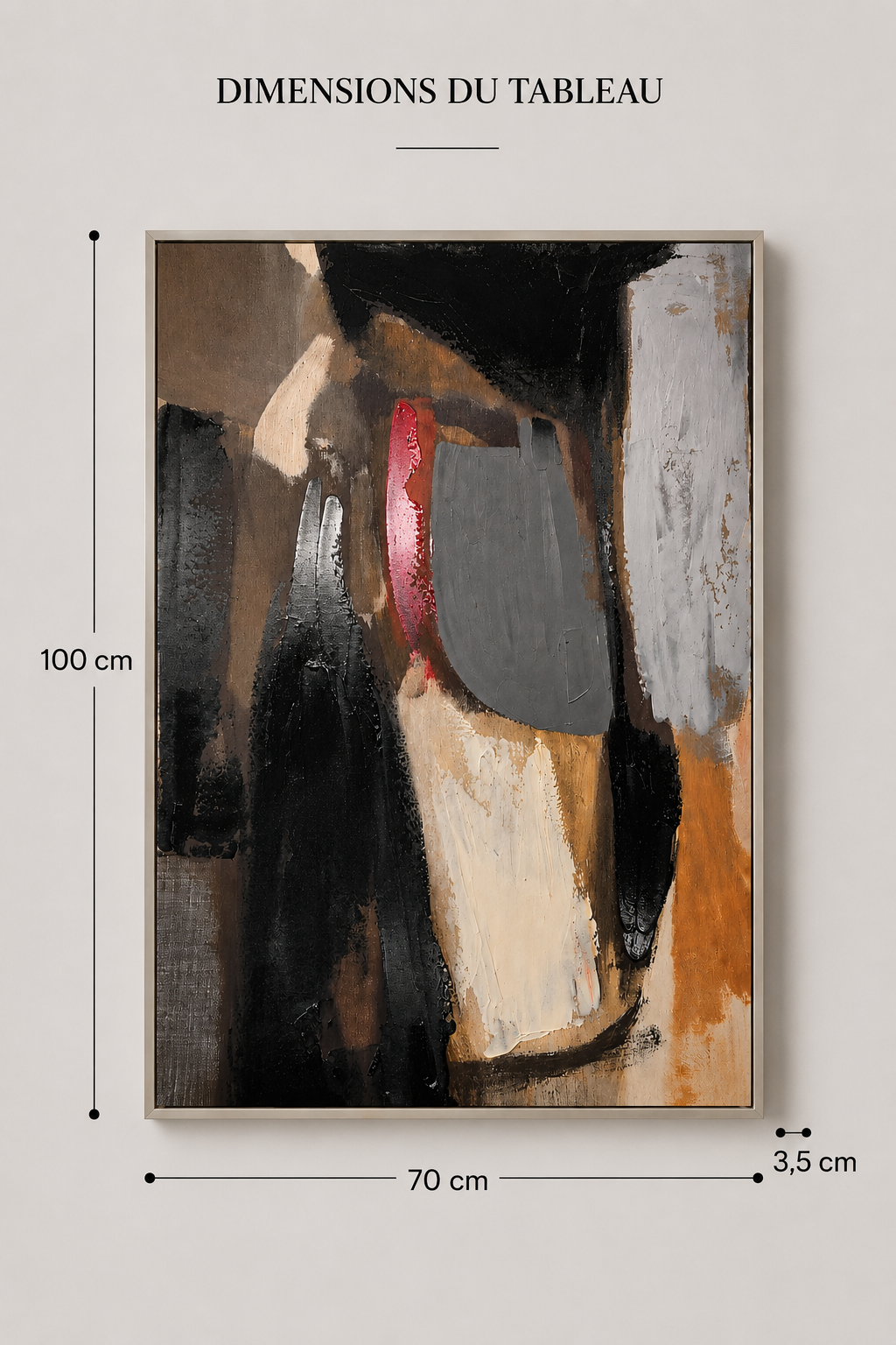 Abstract Painting On Canvas 70*100 Red/T