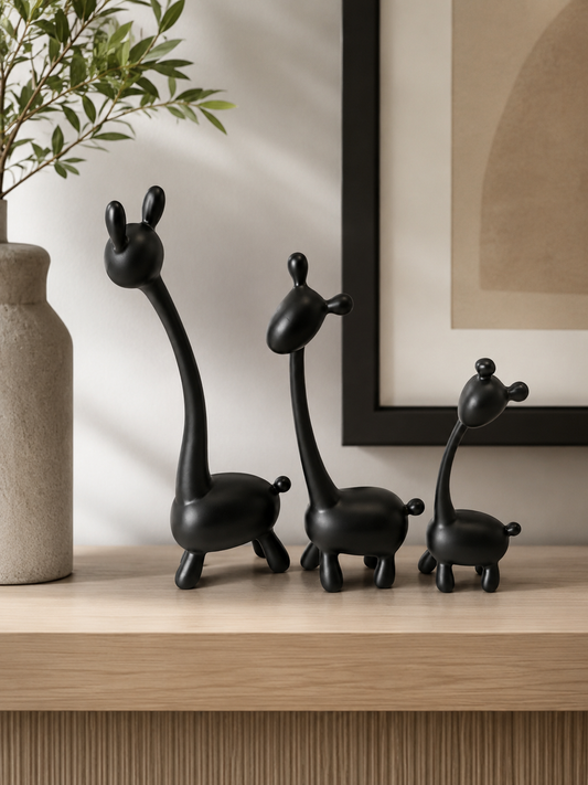 Figurine Trio girafe – vue 2 du produit | ODECO