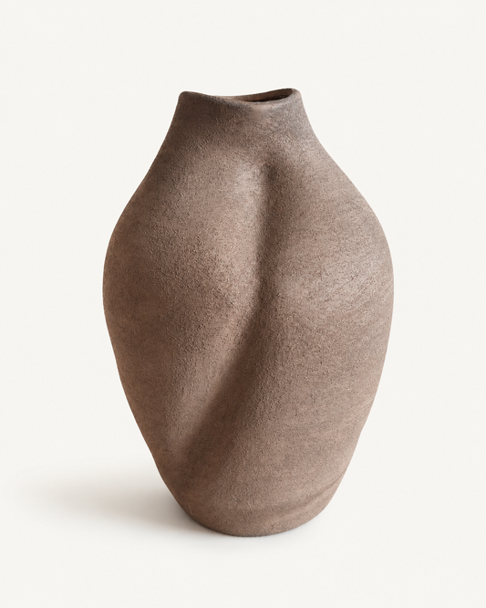 Vase en Terre Cuite « Froissé » (PM) – vue 2 du produit | ODECO