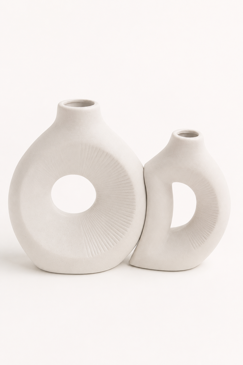 Jeu de Vase Blanc Cassé Jumeaux