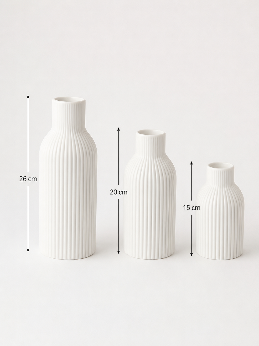 Jeu de Vase en Céramique Blanc Classique – vue 4 du produit | ODECO