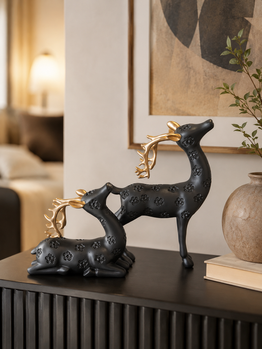Figurine Duo Cerfs « Gardien de La Forêt » – vue 2 du produit | ODECO
