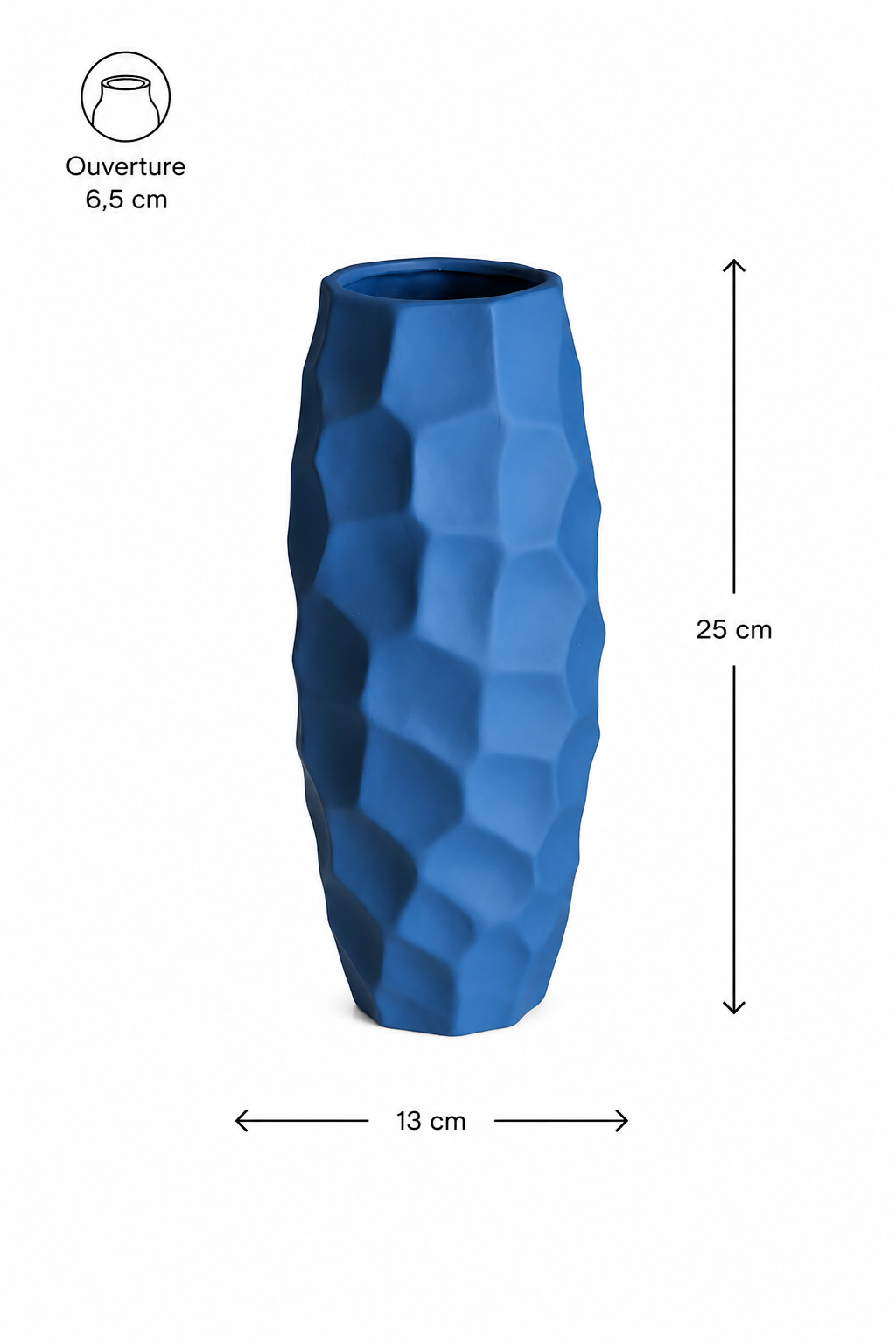 Vase en Céramique « Nid d’abeille » (PM) – vue 4 du produit | ODECO