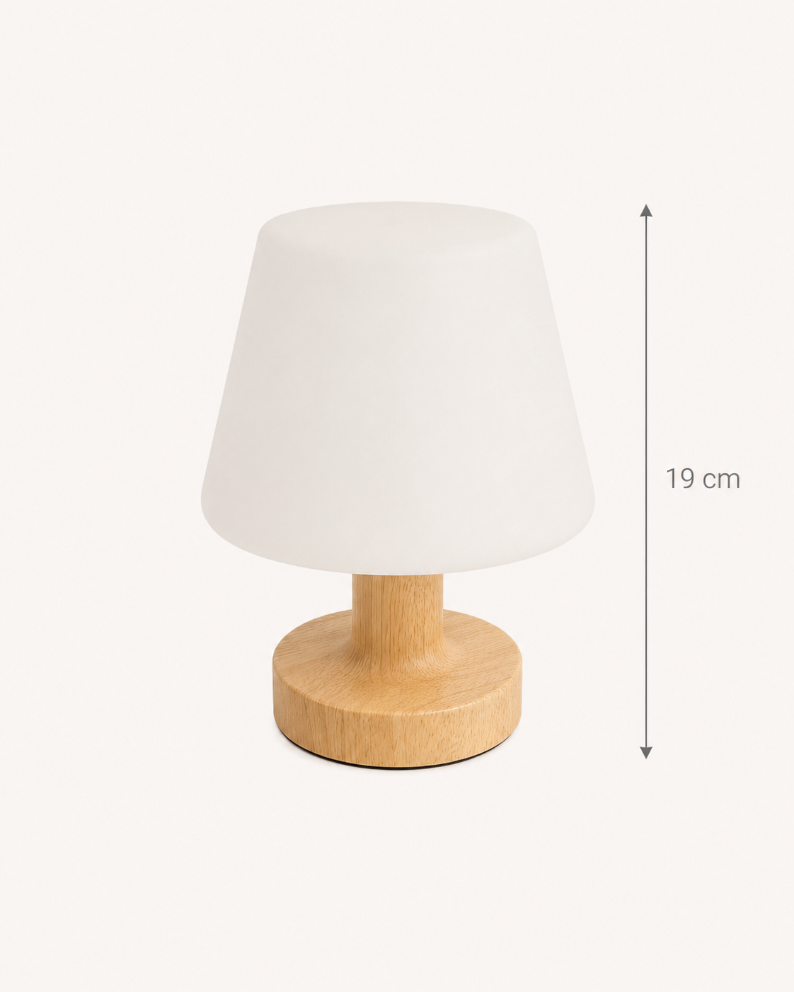 Lampe Rechargeable Miniature Noir, blanche, bois – vue 12 du produit | ODECO