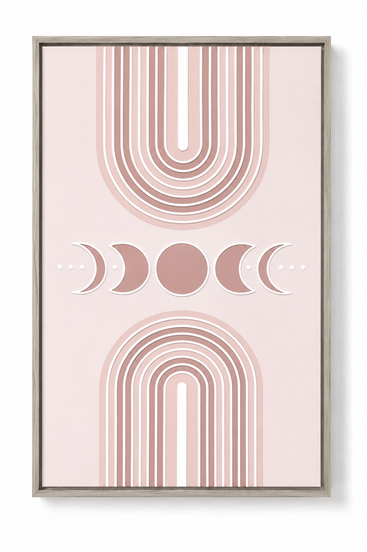 Tableau minimaliste lunaire — 50 × 70 cm – vue 2 du produit | ODECO