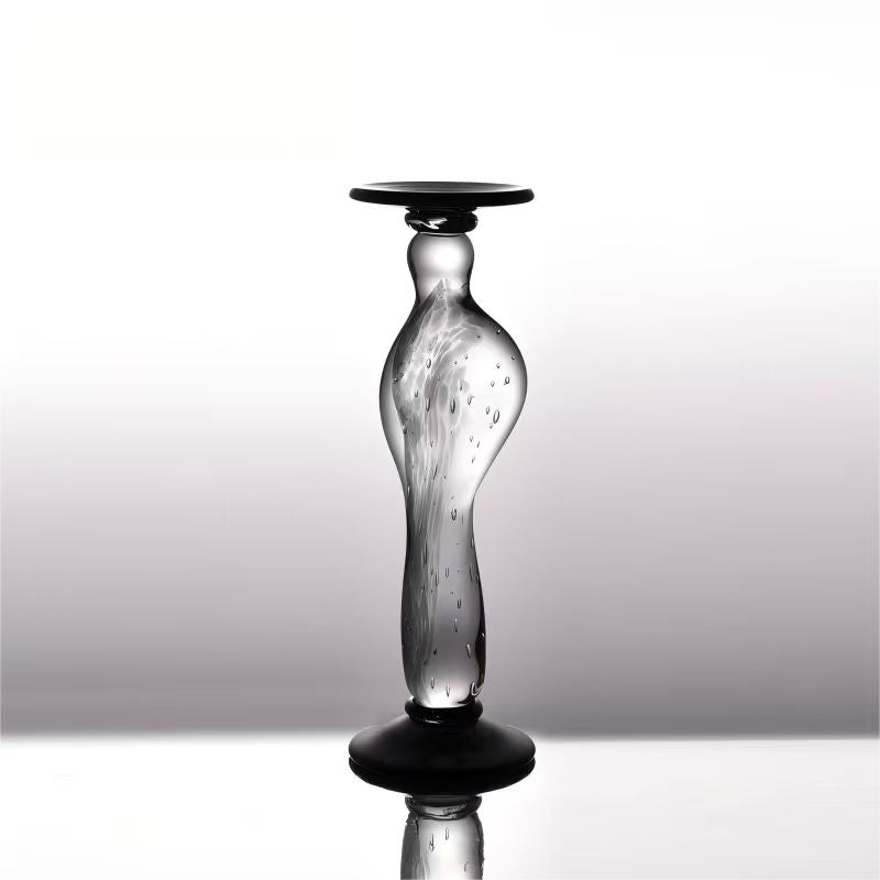 Bougeoir en Verre Soufflé organique « Élégance » (GM) – vue principale | ODECO