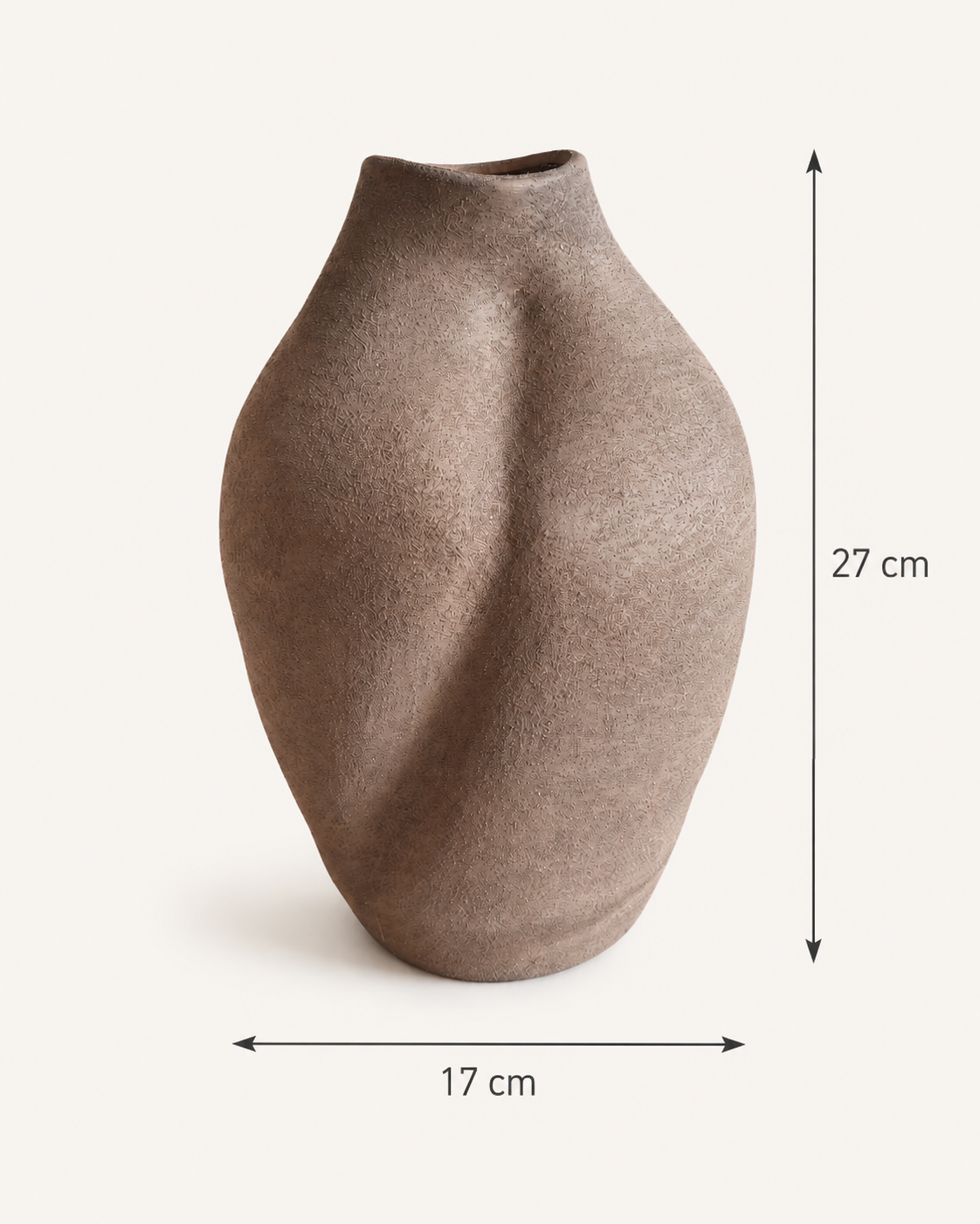 Vase en Terre Cuite « Froissé » (PM) – vue 4 du produit | ODECO