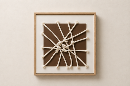 Tableau décoratif en corde — 40 × 40 cm — vue 3, ODECO Boisbriand