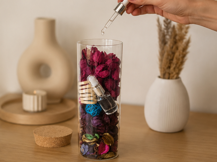 Pot Pourri en Bocale Verre Flûte – vue 3 du produit | ODECO