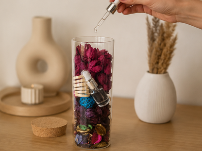 Pot-pourri en bocal de verre Flûte — vue 3, ODECO Boisbriand