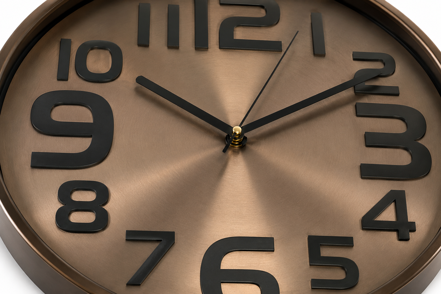 Horloge murale moderne bronze cuivré – 30 cm – vue 3 du produit | ODECO