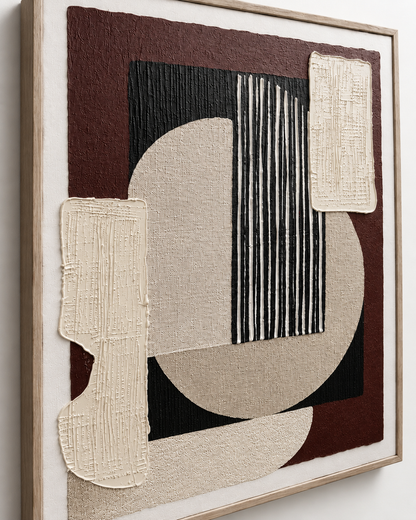 Tableau abstrait brun — 100 × 70 cm — vue 3, ODECO Boisbriand
