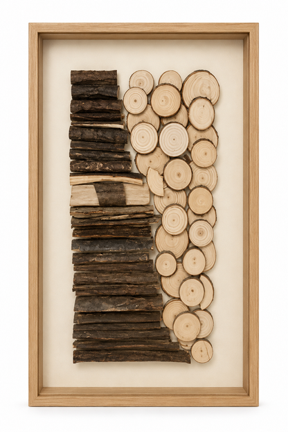 Tableau 3D effet bois — 40 × 60 cm — vue 3, ODECO Boisbriand
