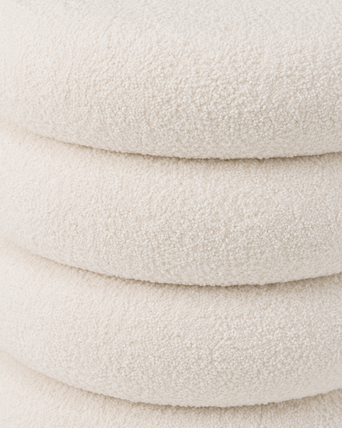 Pouf Rond Anneau Blanc – vue 4 du produit | ODECO