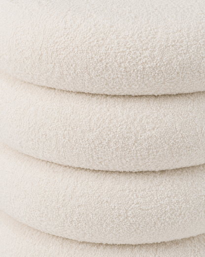 Pouf Rond Anneau Blanc — vue 4, ODECO Boisbriand