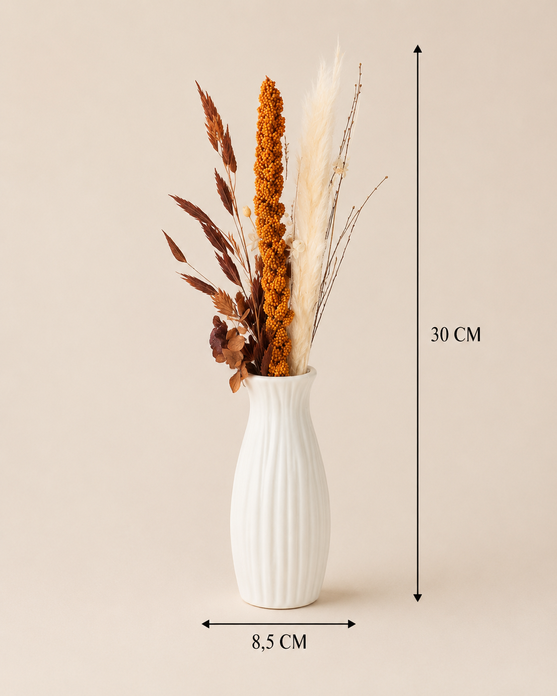 Mini Vase +fleures Séchées Multicouleurs – vue 9 du produit | ODECO
