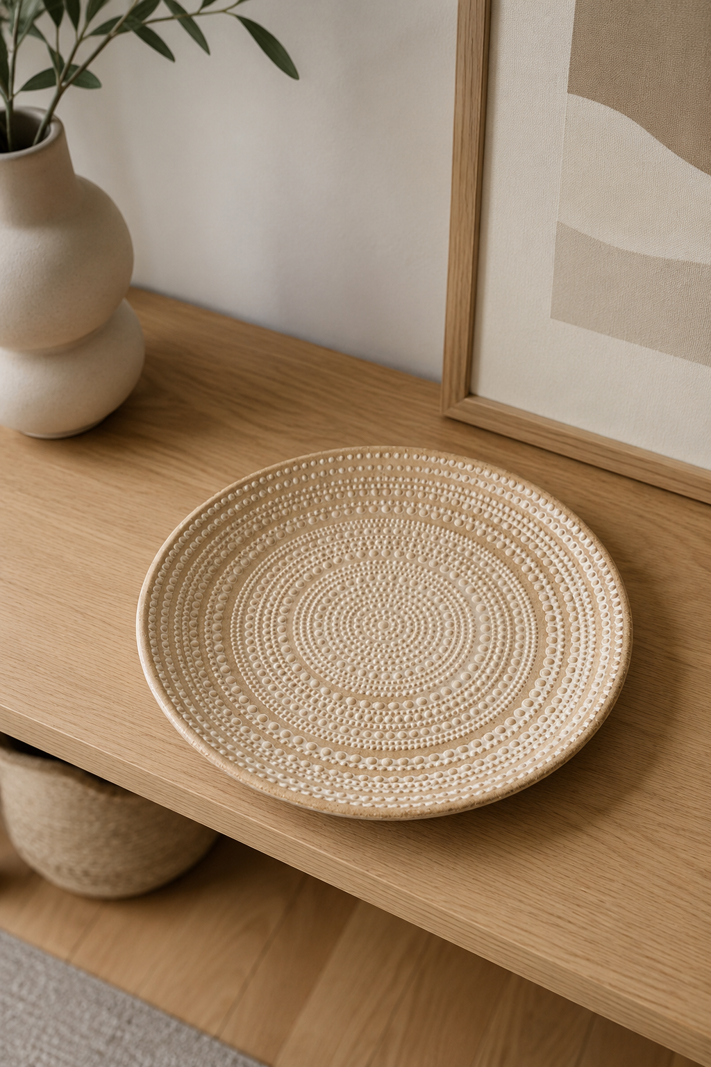 Plateau Décoratif Rond Bois – vue 3 du produit | ODECO