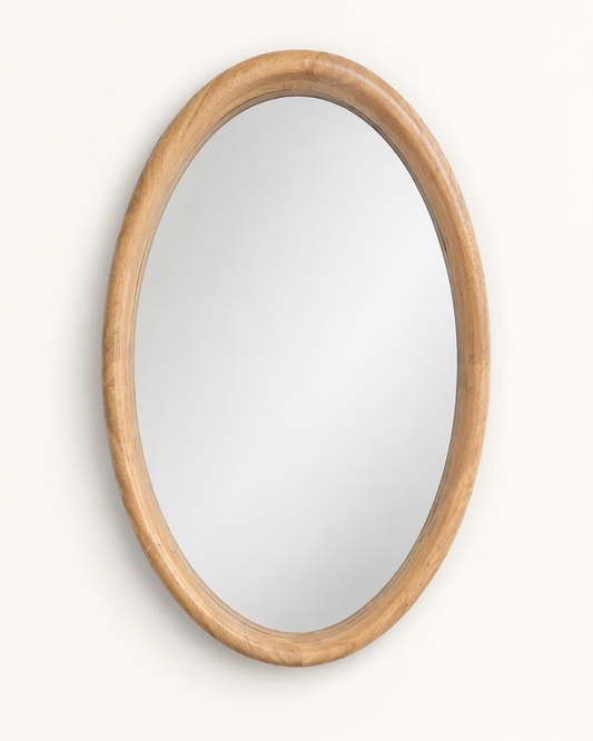 Miroir Ovale Bois Naturel (PM) – vue 2 du produit | ODECO