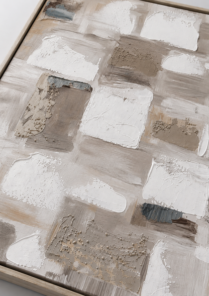 Tableau abstrait sur toile gris — 80 × 80 cm — vue 3, ODECO Boisbriand