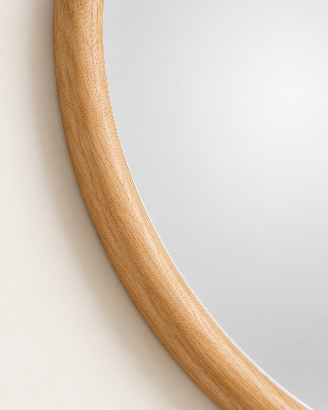 Mirroir Rond Bois Naturel – vue 4 du produit | ODECO