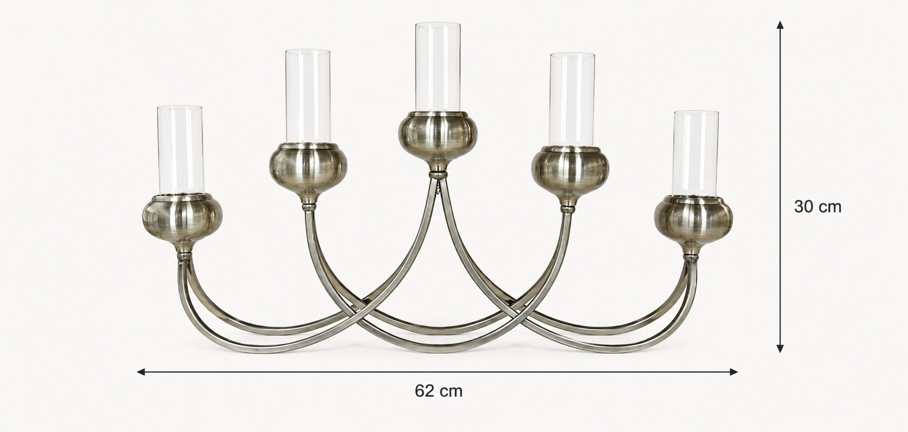 Chandelier en Bronze 5 branches – vue 5 du produit | ODECO