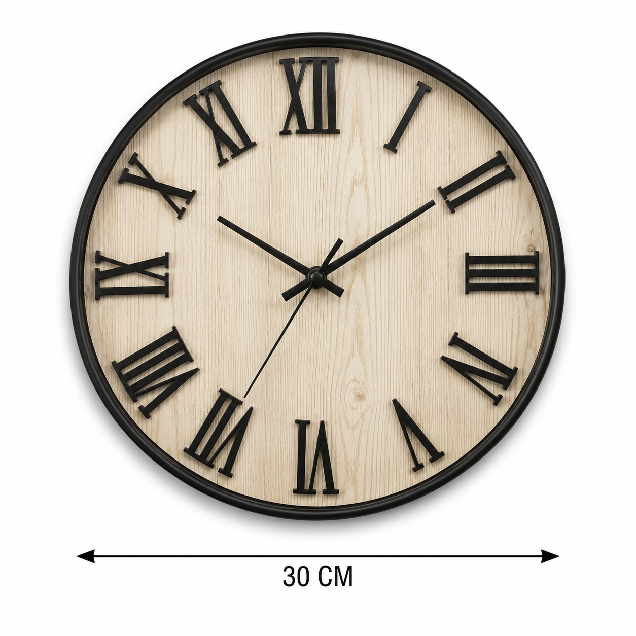 Horloge Murale Chiffre Romain 30CM – vue 4 du produit | ODECO