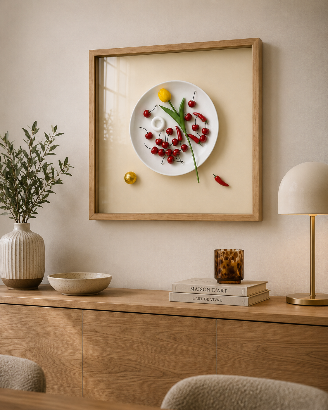 Raised Relief Kitchen Plate 60*60