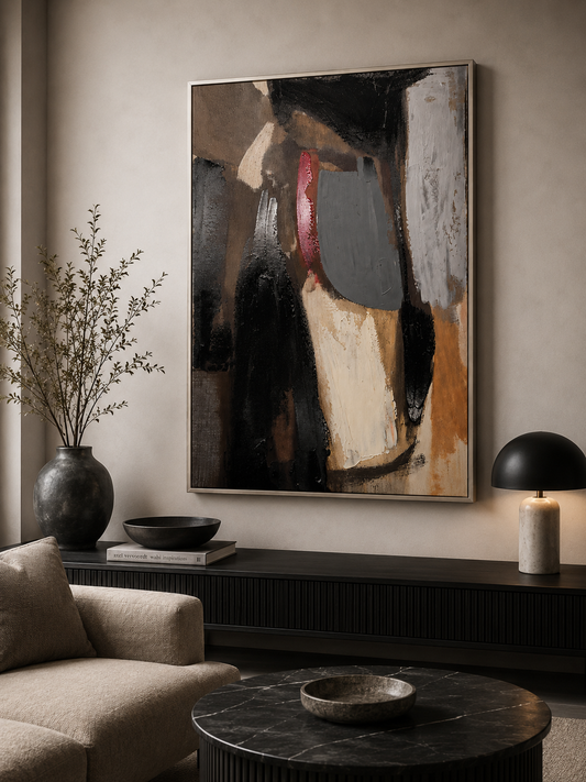 Abstract Painting On Canvas 70*100 Red/T