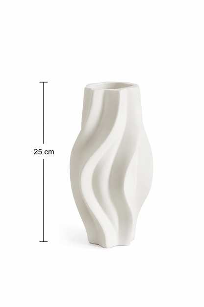 Vase en Céramique « Torsadé » (PM) — vue 8, ODECO Boisbriand
