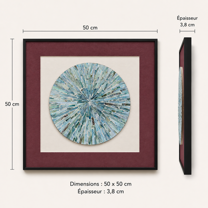Tableau géométrique cercle — 50 × 50 cm — vue 4, ODECO Boisbriand