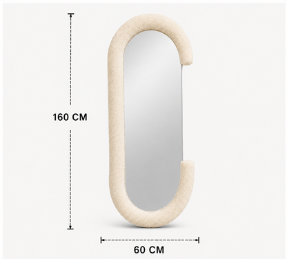 Miroir Fluffy sur Pied Blanc C — vue 4, ODECO Boisbriand