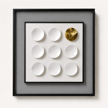Tableau coquillage — 50 × 50 cm — vue 2, ODECO Boisbriand