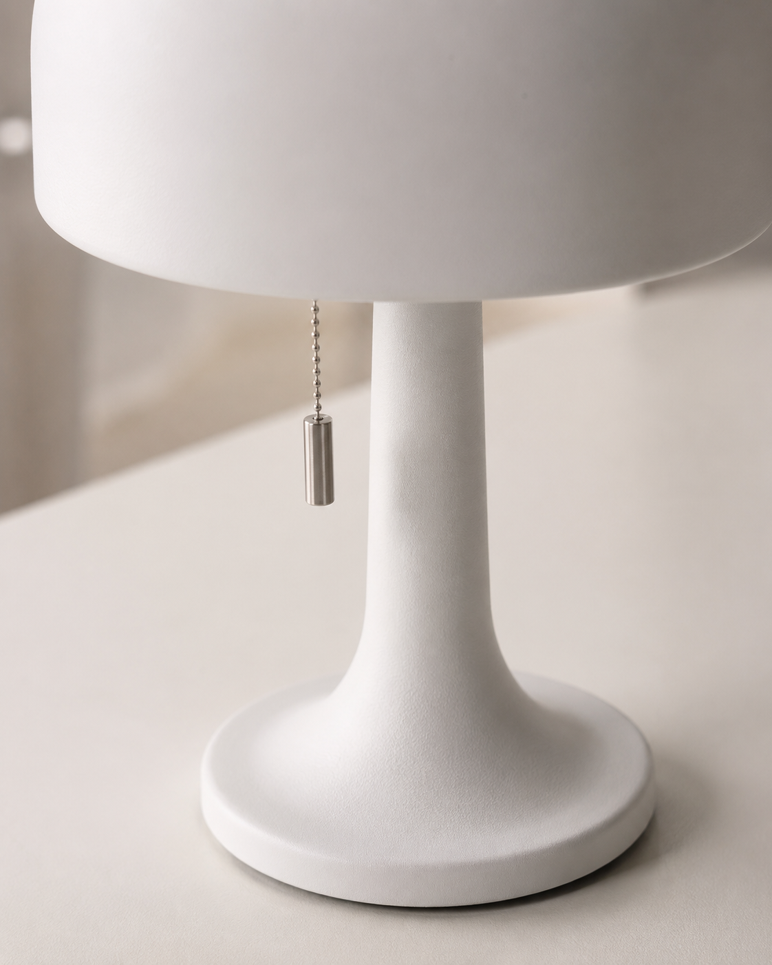 Lampe champignon rechargeable – noire, blanche et bois – vue 11 du produit | ODECO