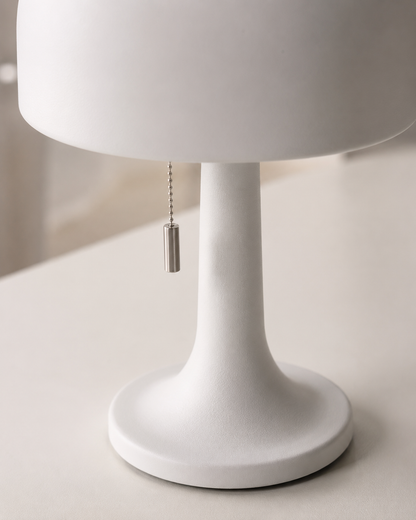 Lampe champignon rechargeable – noire, blanche et bois — vue 11, ODECO Boisbriand