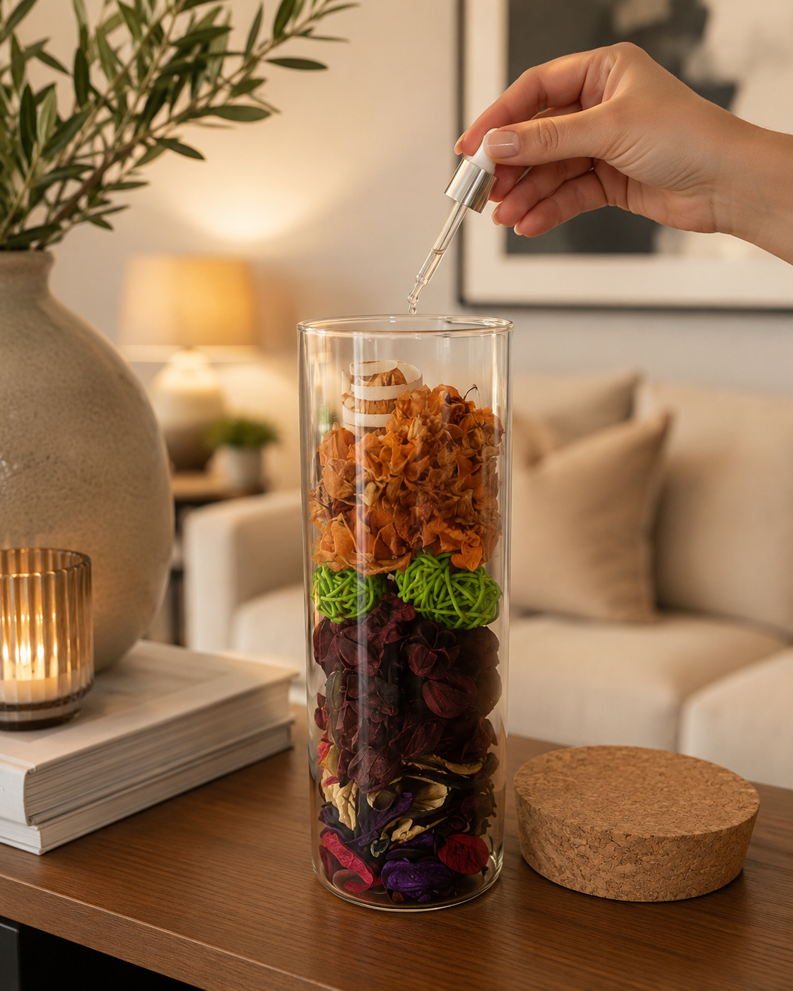 Pot Pourri en Bocale Verre Flûte – vue principale | ODECO