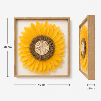 Tableau décoratif tournesol — 40 × 40 cm — vue 4, ODECO Boisbriand
