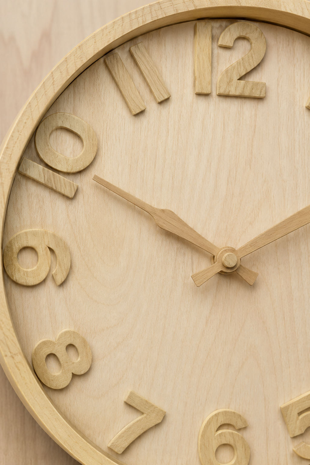 Horloge Murale Effet Bois Naturel – vue 9 du produit | ODECO