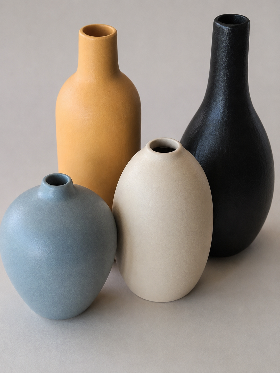 Jeu de vases en céramique multicolores – 4 pièces – vue 2 du produit | ODECO