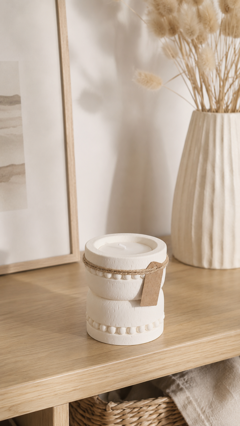 Bougie Texturé pilier