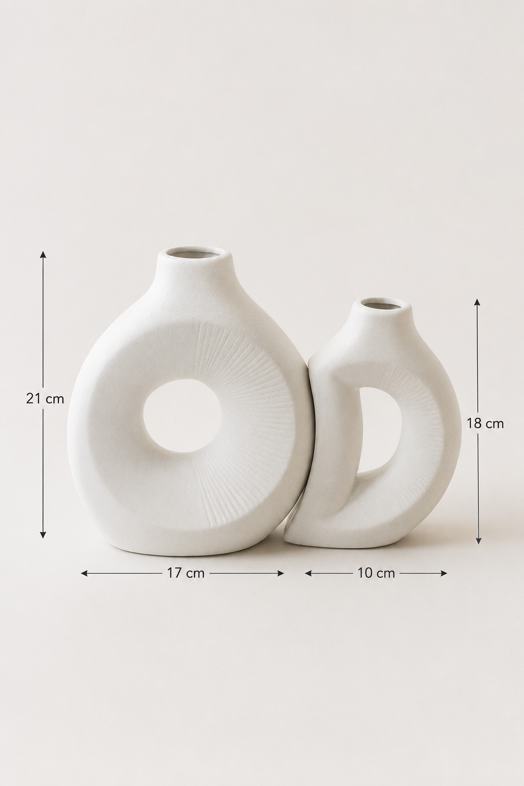 Jeu de Vase Blanc Cassé Jumeaux