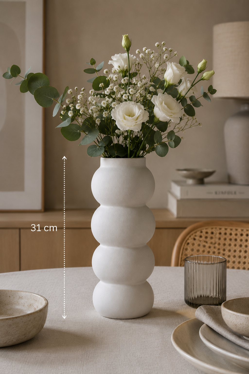 Vase en Céramique Vert Foncé « Forêt Profonde » (GM) – vue 5 du produit | ODECO