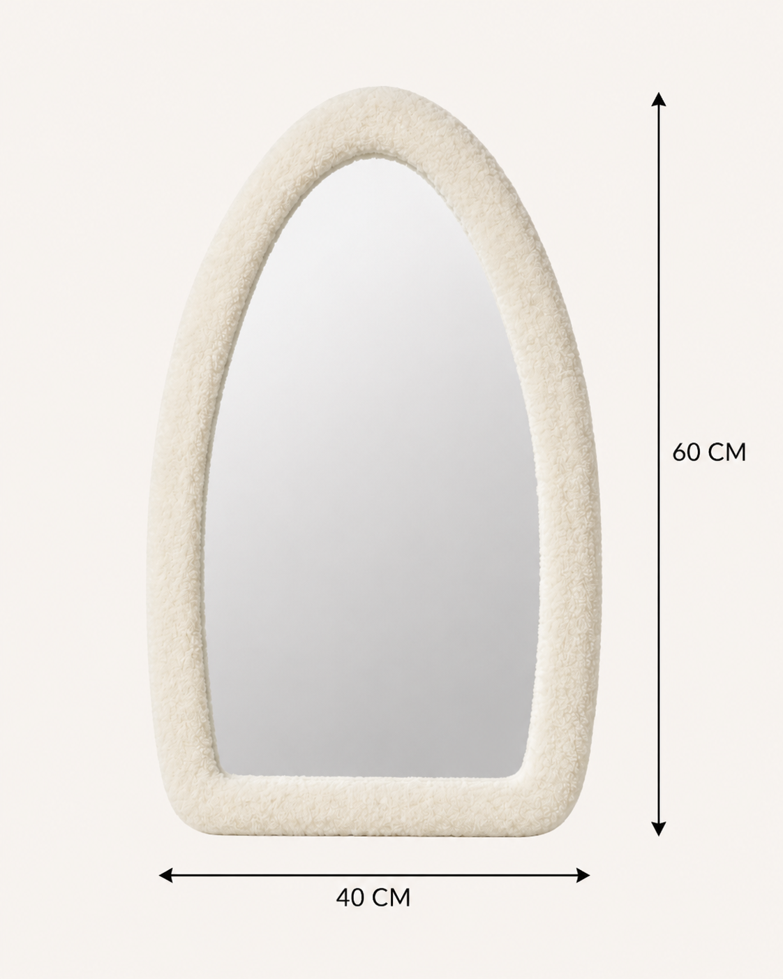 Miroir Fluffy Arc Pointu Blanc – vue 4 du produit | ODECO