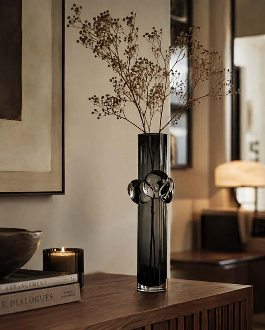 Vase en verre soufflé « Obsidienne »