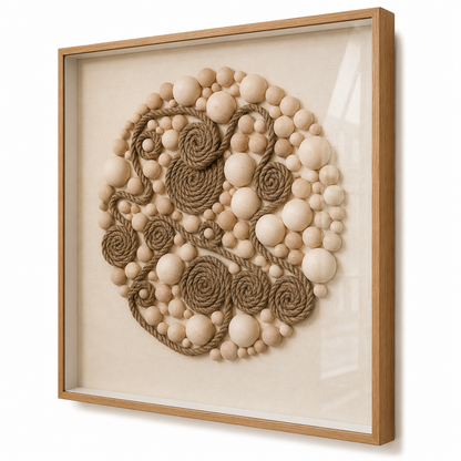 Tableau en relief Perle ronde — 60 × 60 cm — vue 4, ODECO Boisbriand